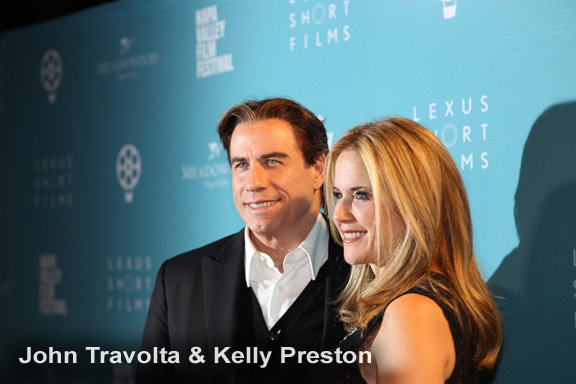 John Travolta and Kelly Preston at the 2015 NVFF Celebrity Tributes